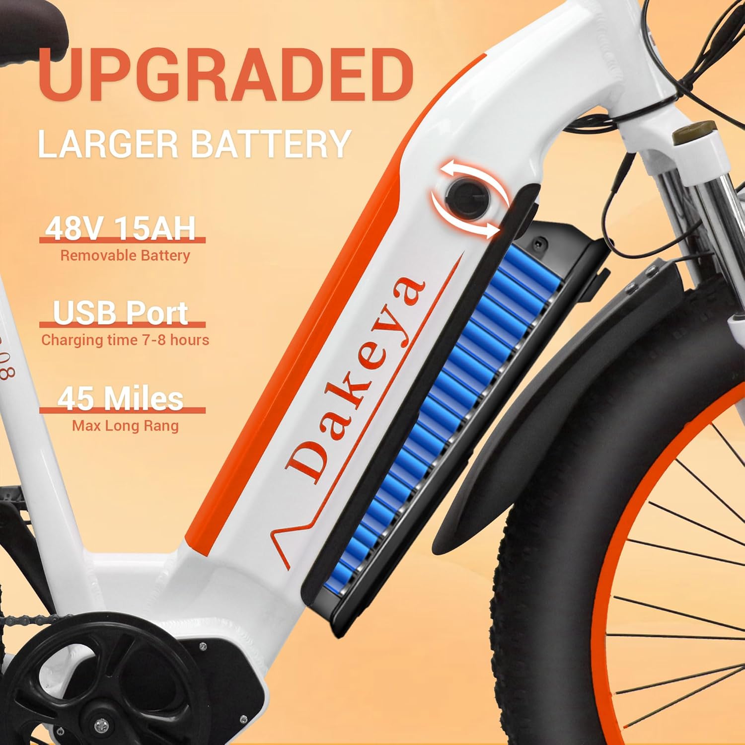 Da08 Electric Bike for Adults,1000W Brushless Motor,7-Speed with Removable 48V 15AH Battery,26" x 4.0 Fat Tire Electric Bike Up to 31MPH Off Road Beach Mountain Electric Bicycle.
