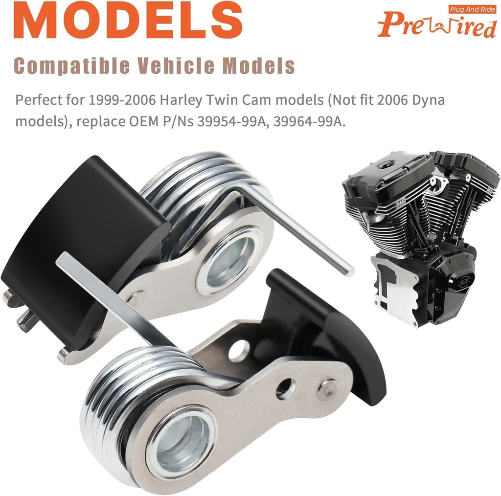 Twin Cam Inner/Outer Chain Tensioner Replacement Kit Designed for 1999-2006 Harley Touring Softail Dyna Twin Cam Models