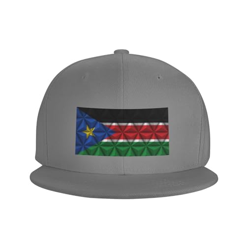Flag of South Sudan with Polygon Effect Baseball Cap for Men Women Snapback Hat Adjustable Flat Bill Hats