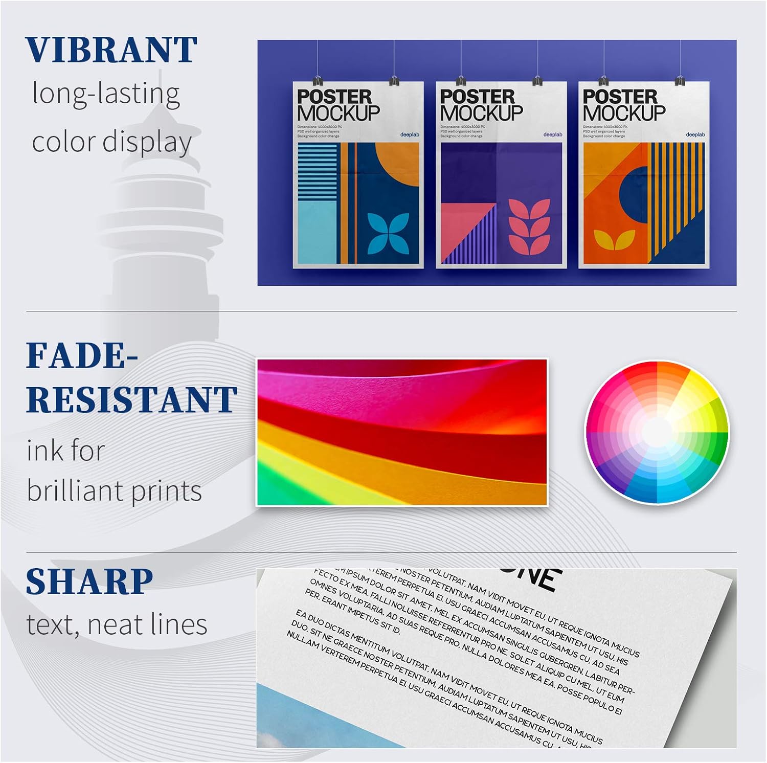 61 Black and Color Remanufactured Ink Cartridge, Replacement for HP 61XL HP61 for Envy 5530 4500 4502 Deskjet 2544 1512 3052a 2548 2542 1055 3000 2512 3051a 2540 OfficeJet 4630 Printer ( 3 Pack) Pack of 2