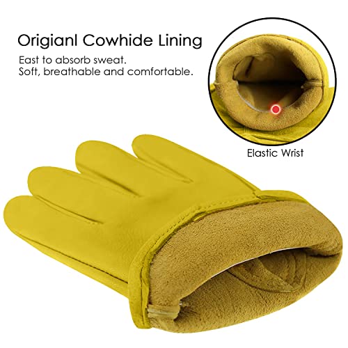 Vintage Classic Motorcycle Gloves Driving Glove Head Layer Cowhide Leather Glove Summer Use,Leather Motorcycle Gloves for Men,Riding Driving Biker Glove