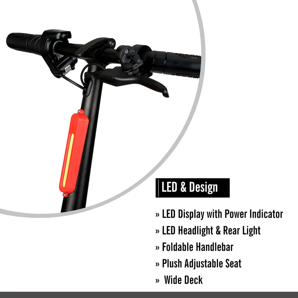 Hyper 36V Skute Commute 12" Seated Electric Scooter with Basket, 250W Motor, 13 Years+, Max Speed 15mph