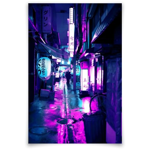 LivelyGazelle Cyberpunk Tone-16Japanese Cyberpunk Canvas Print Japanese Neon Style Poster Tokyo Anime Wall Art Picture Gift