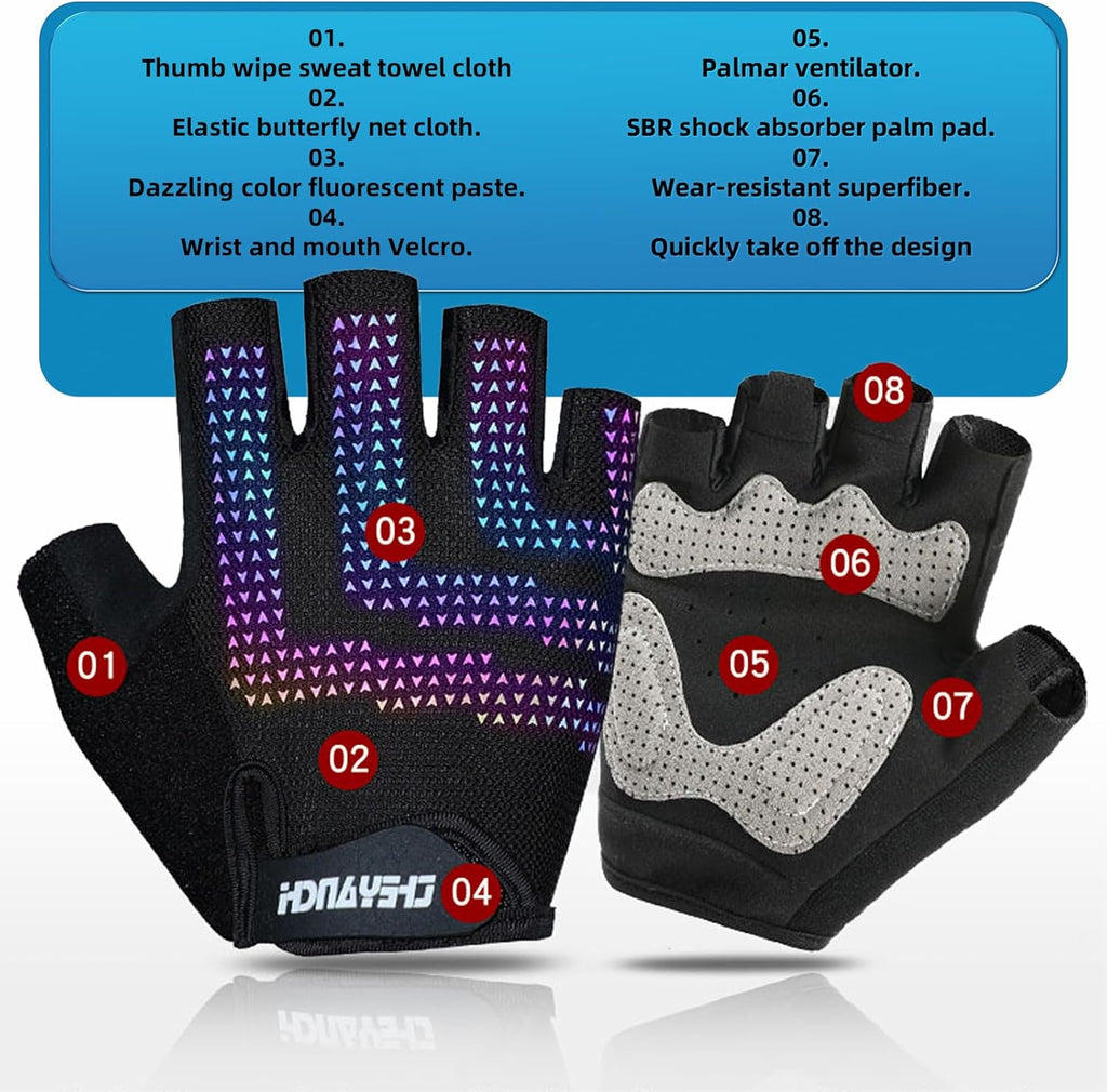 Half Finger Workout Gloves for Men and Women, Exercise Gloves for Weight Lifting, Cycling, Gym, Training, Breathable and Snug Fit(XL, Gray)