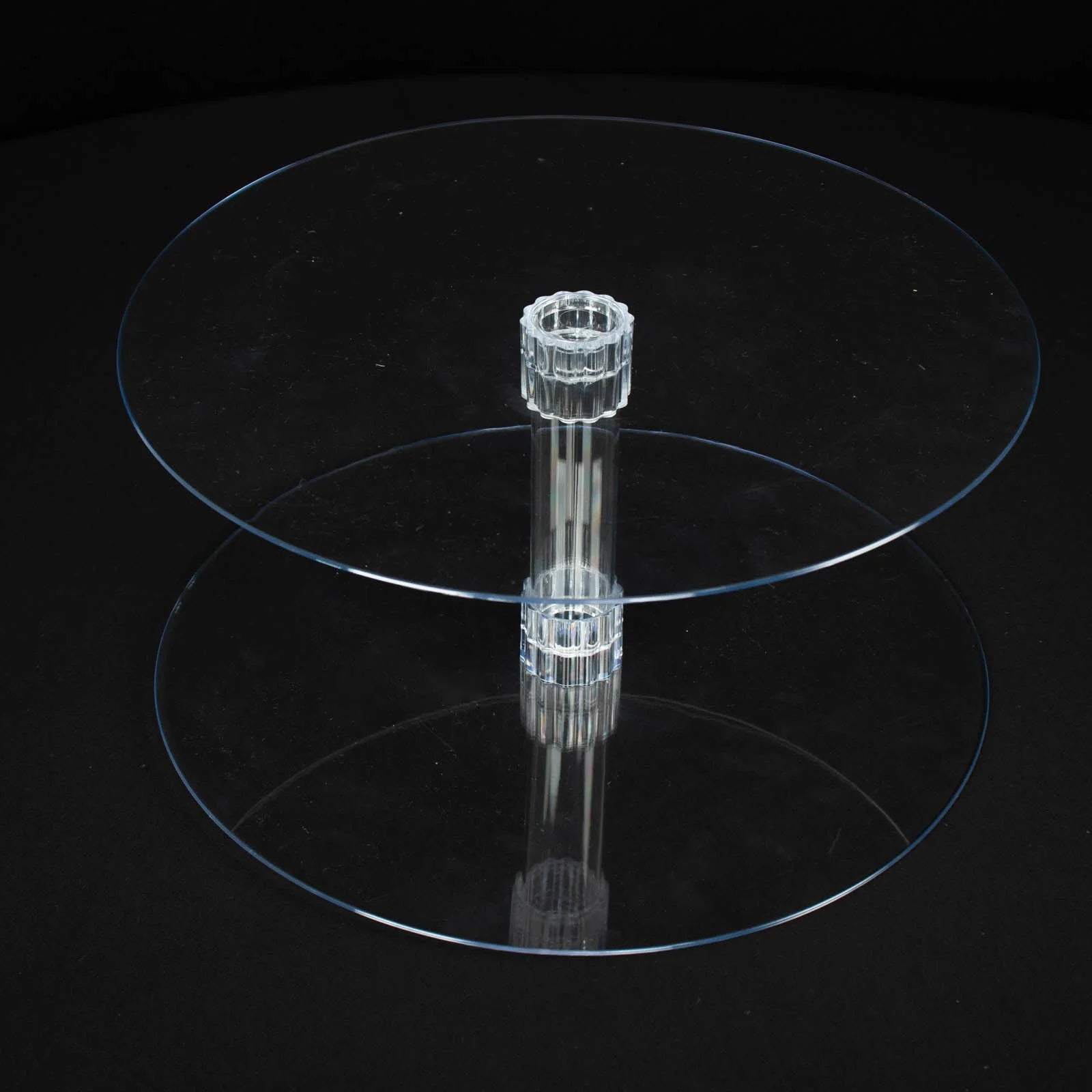 Efavormart 2 Tier 18 inch Acrylic Crystal Glass Clear Cupcake Dessert Decorating Stand For Birthday Xmas Party Wedding