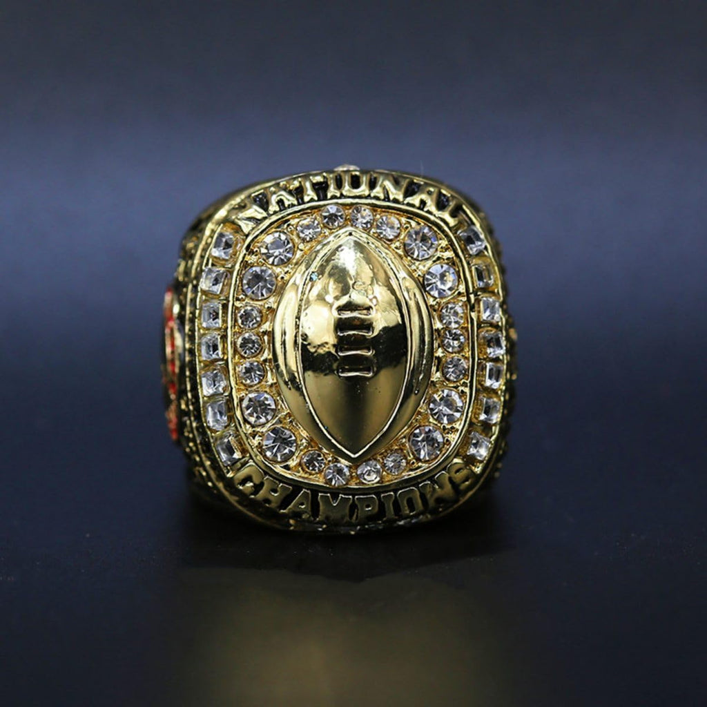 Alabama for Football 2015 'National Champions Ring - Size 11/ Sports Fan Tribute with Golden Glow Rings in Sandalwood Box - Ideal Gift for Men, Women & Fans Boys Youth, Large