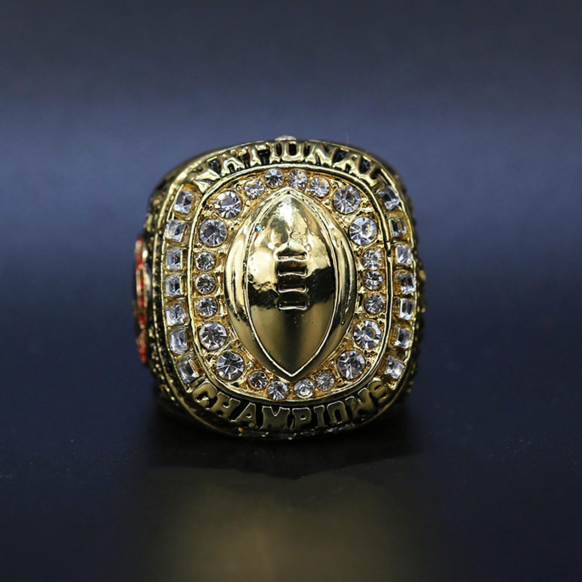 Alabama for Football 2015 'National Champions Ring - Size 11/ Sports Fan Tribute with Golden Glow Rings in Sandalwood Box - Ideal Gift for Men, Women & Fans Boys Youth, Large