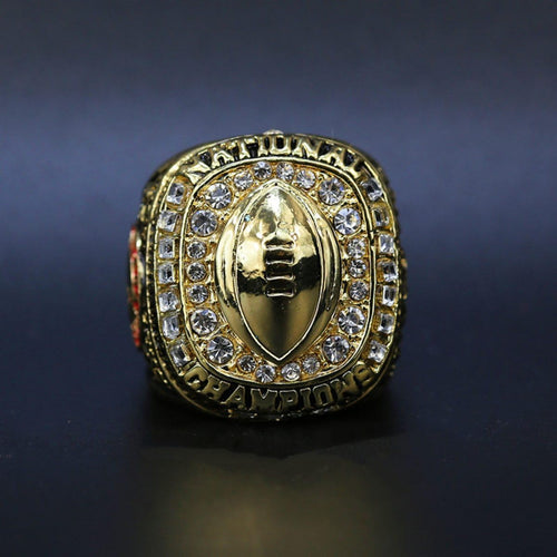 Alabama for Football 2015 'National Champions Ring - Size 11/ Sports Fan Tribute with Golden Glow Rings in Sandalwood Box - Ideal Gift for Men, Women & Fans Boys Youth, Large