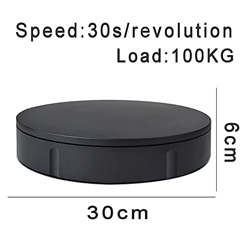 Electric Rotating Display Stand 3D Rotating Display, 360 ° Electric Rotating Turntable, Automatic Turntable for Jewelry Display, 30cm /200 (Color : Bianco, Size : 30cm Load 40KG) (Nero 30cm Load 40KG)