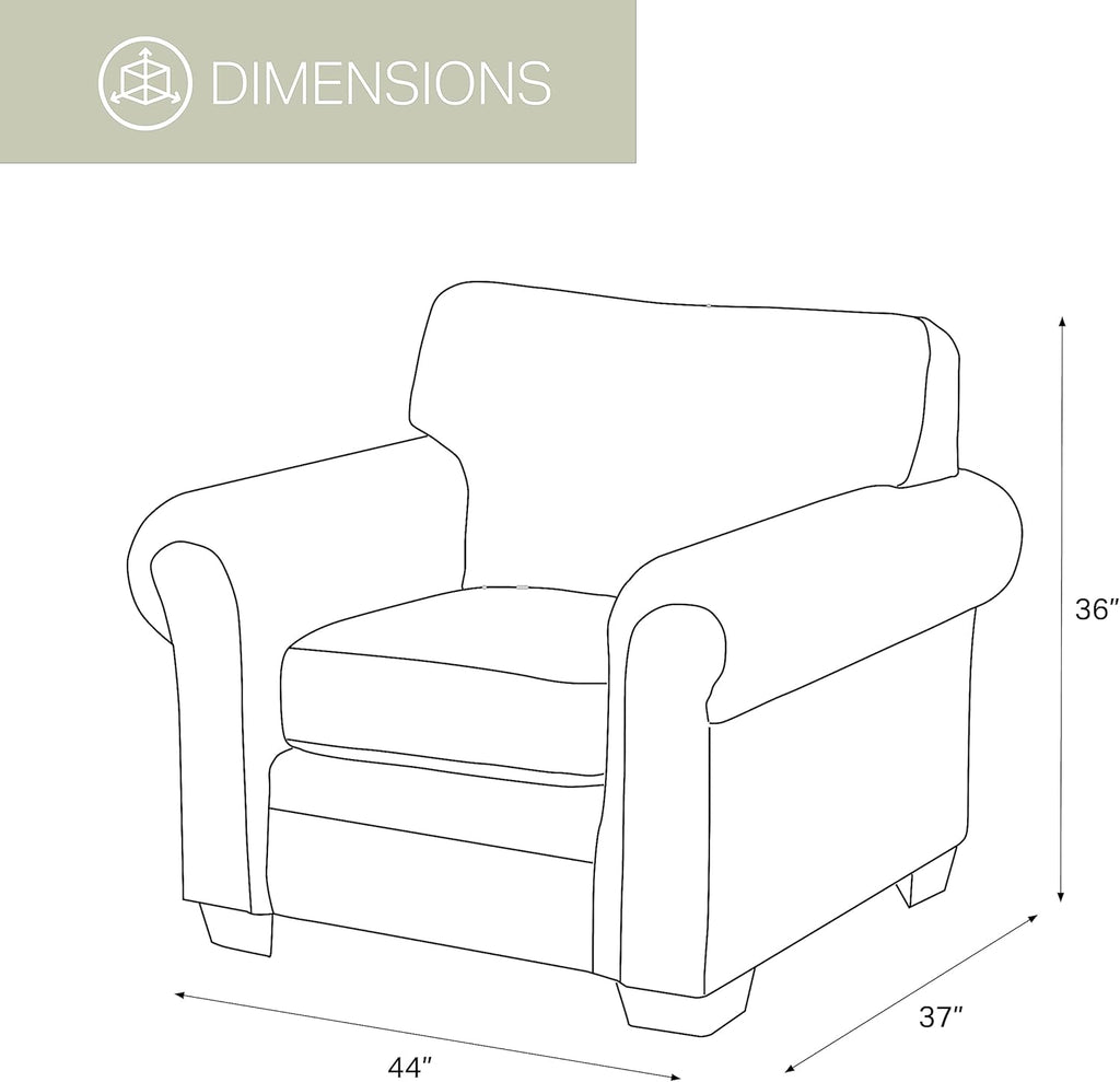 American Furniture Classics Model 8501-00-20 Buckskin Arm Matching Chair and Ottoman, Brown Pinto