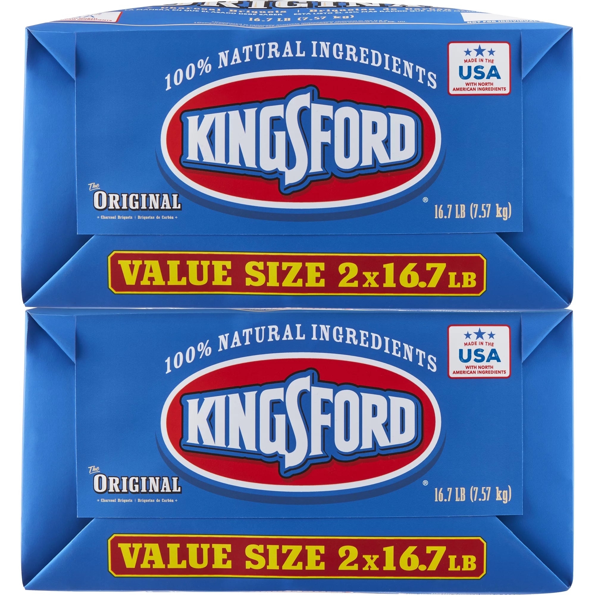Kingsford Original Charcoal Briquettes, Two 16.7 lb Bags