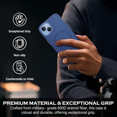 YINLAI Case for iPhone 14 6.1 Inch Carbon Fiber Pattern