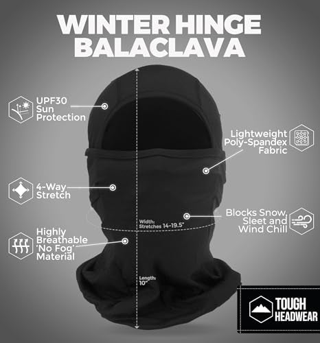 Black Balaclava Ski Mask - Summer Balaclava,Motorcyle Face Mask,Bike Mask & Shiesty Mask- Balaclava Face Mask for Men & Women