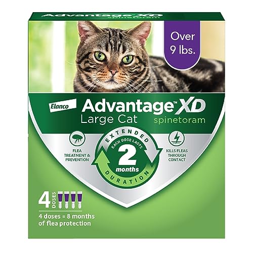 Advantage XD Large Cat Flea Prevention & Treatment For Cats over 9lbs. | 4-Topical Doses, 2-Months of Protection Per Dose