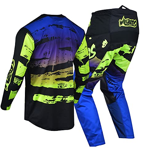Willbros Motocross Jersey Pant Combo Men Women Dirt Bike Gear Set Suit Racewear Enduro MX Cycling Offroad Adult Riding