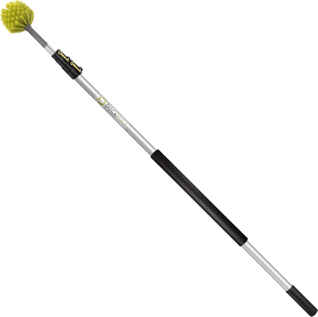 DocaPole 7-30 Foot (36 Ft Reach) Telescoping Extension Pole with Cobweb Duster for High Ceilings and Corners