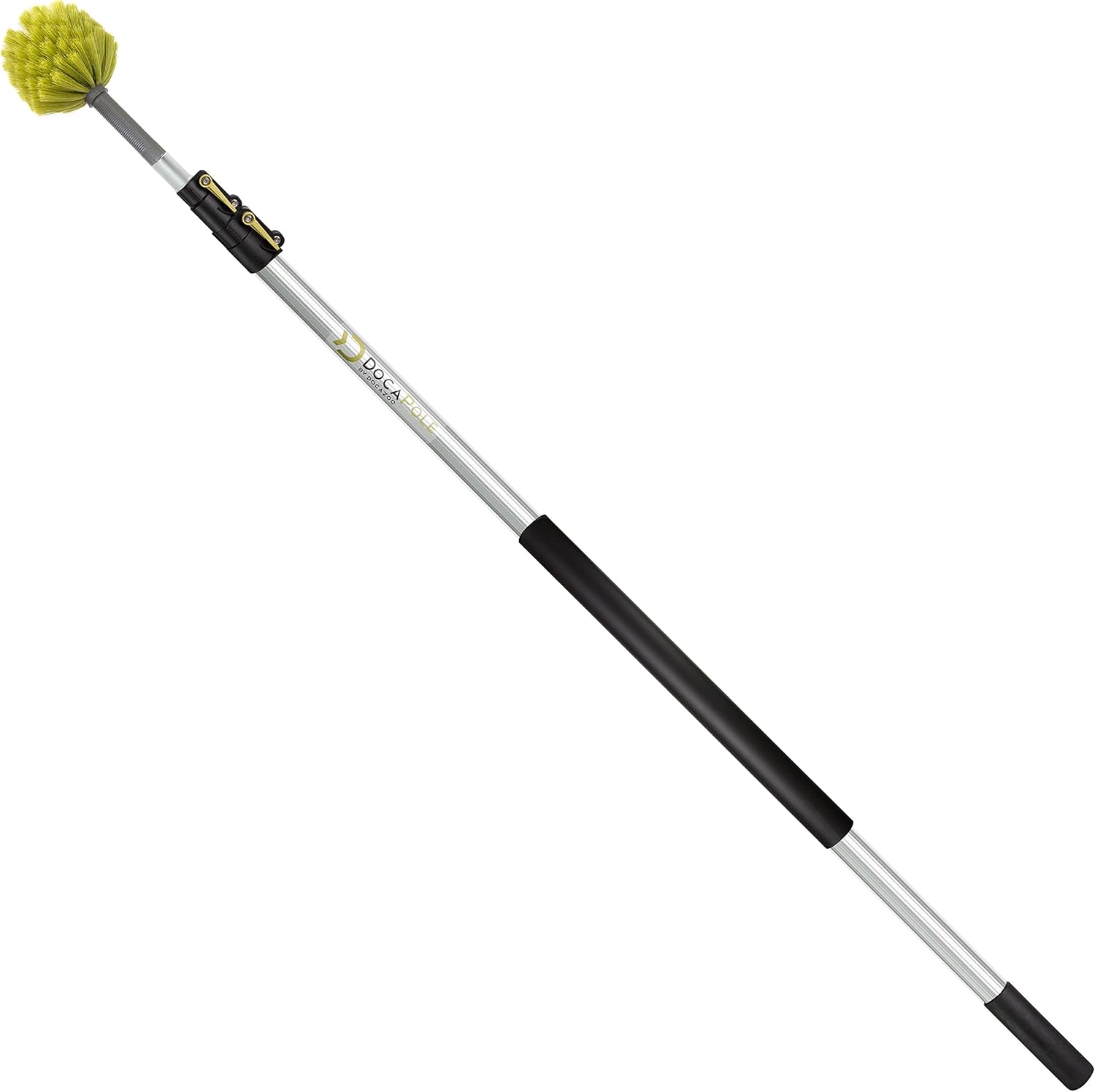 DocaPole 7-30 Foot (36 Ft Reach) Telescoping Extension Pole with Cobweb Duster for High Ceilings and Corners