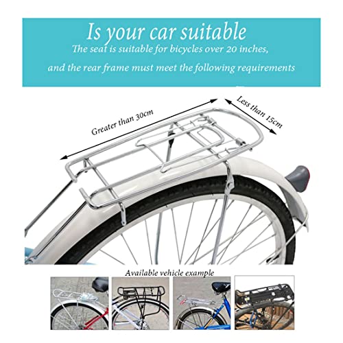 bike attachment for kids on adult bike bike seat for kids kid seat for adult bike Bicycle Child Seat Baby Safety Seat Rear Child Thickened Seat Cushion Chair Stool Big Child Bicycle Rear Seat Frame