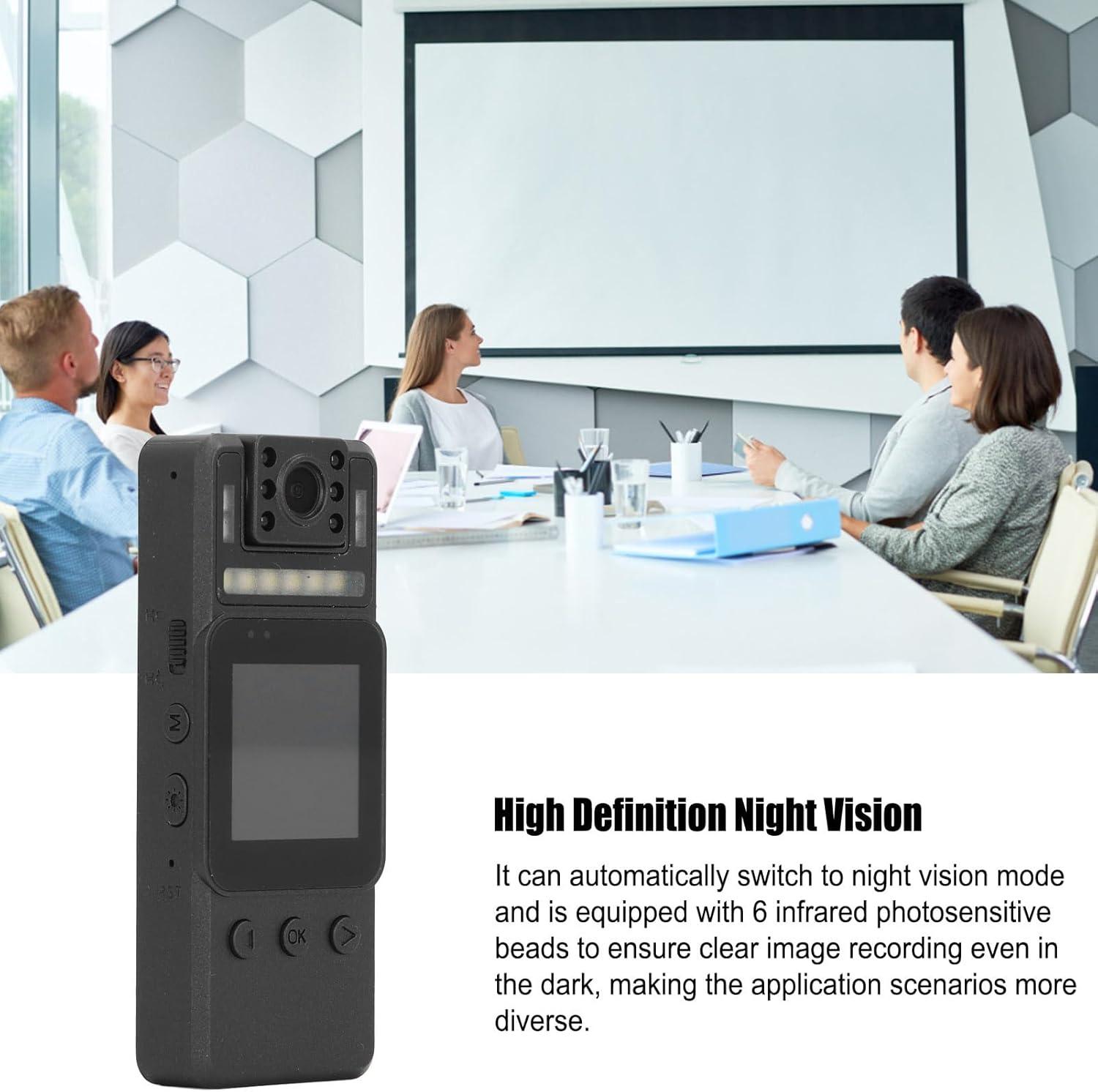 Mini Body Camera, 1080P WiFi Portable Video Recorder Wearable Body Mounted Cam with 180° Rotatable Lens, HD Night Vision, 1.4 in Full Color Screen, Sports Camera for Cycling