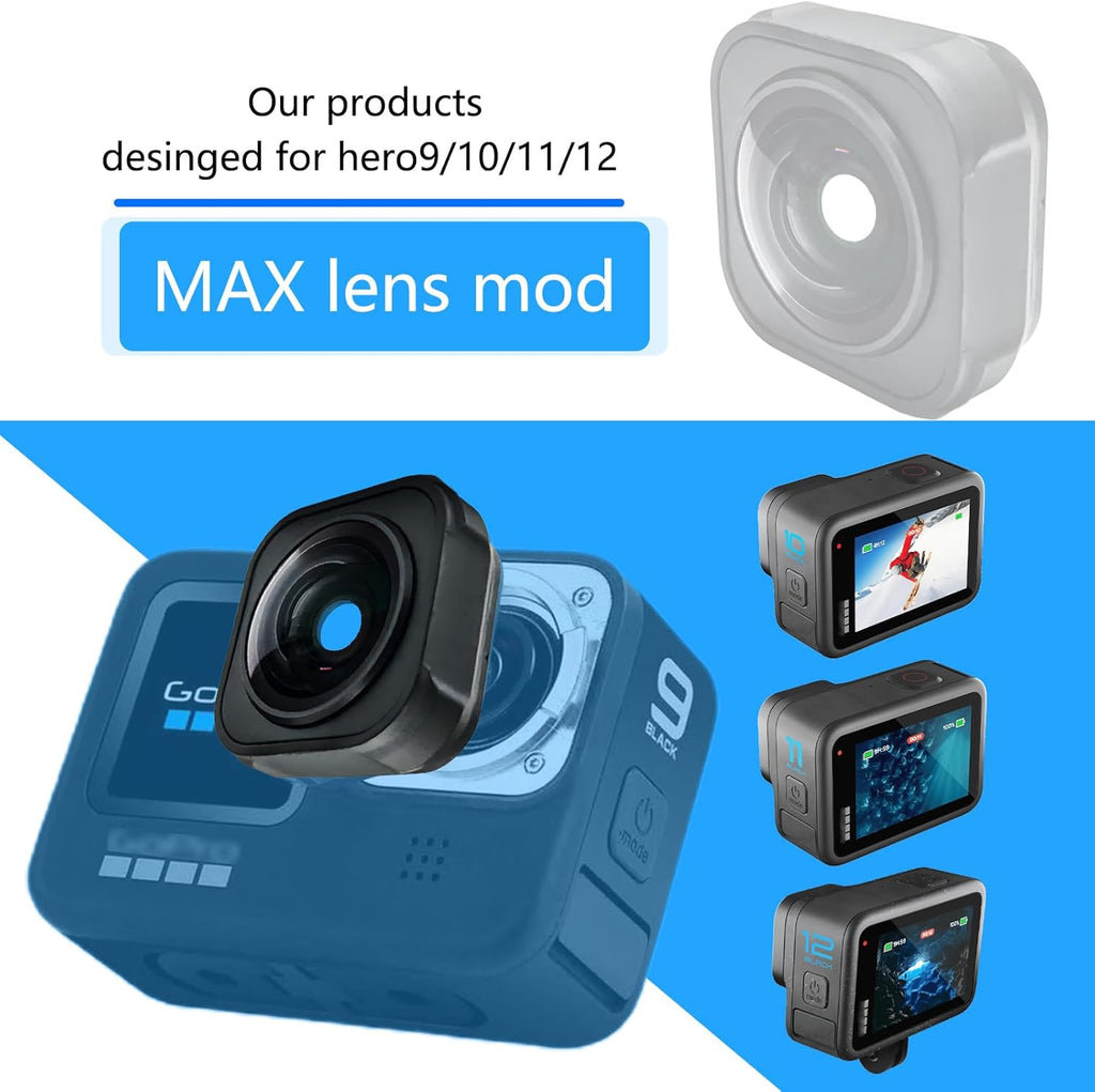 Max Lens mod Compatible with GoPro HERO9/10/11/12 Black -