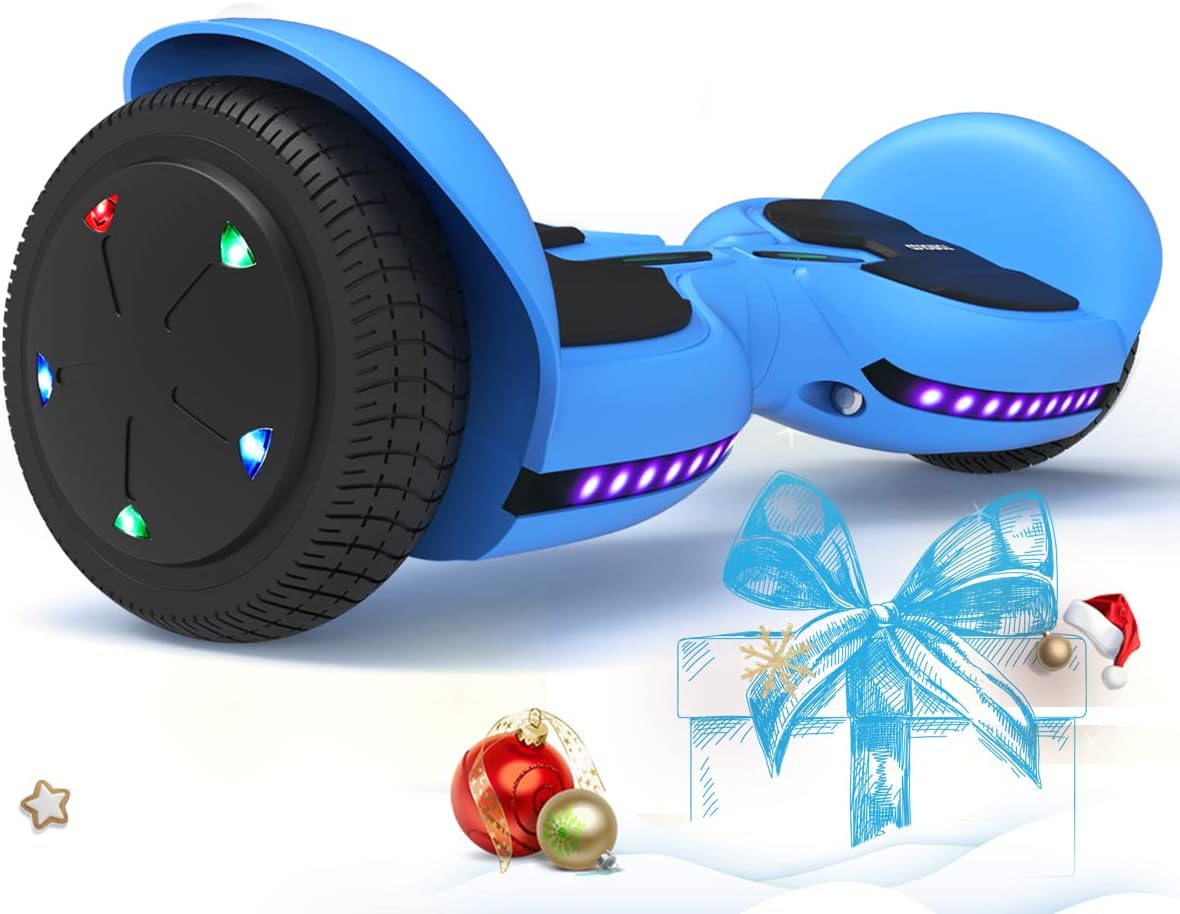 TOMOLOO Hover Boards for Kids, Hoverboards Bluetooth and LED Lights with Speaker,Self Balancing Hoverboard for Adults