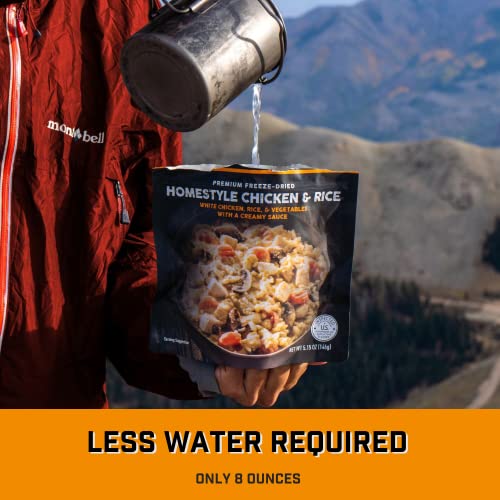 Peak Refuel Homestyle Chicken and Rice | Freeze Dried Backpacking and Camping Food | Amazing Taste | High Protein | Real Meat | Quick Prep Meals