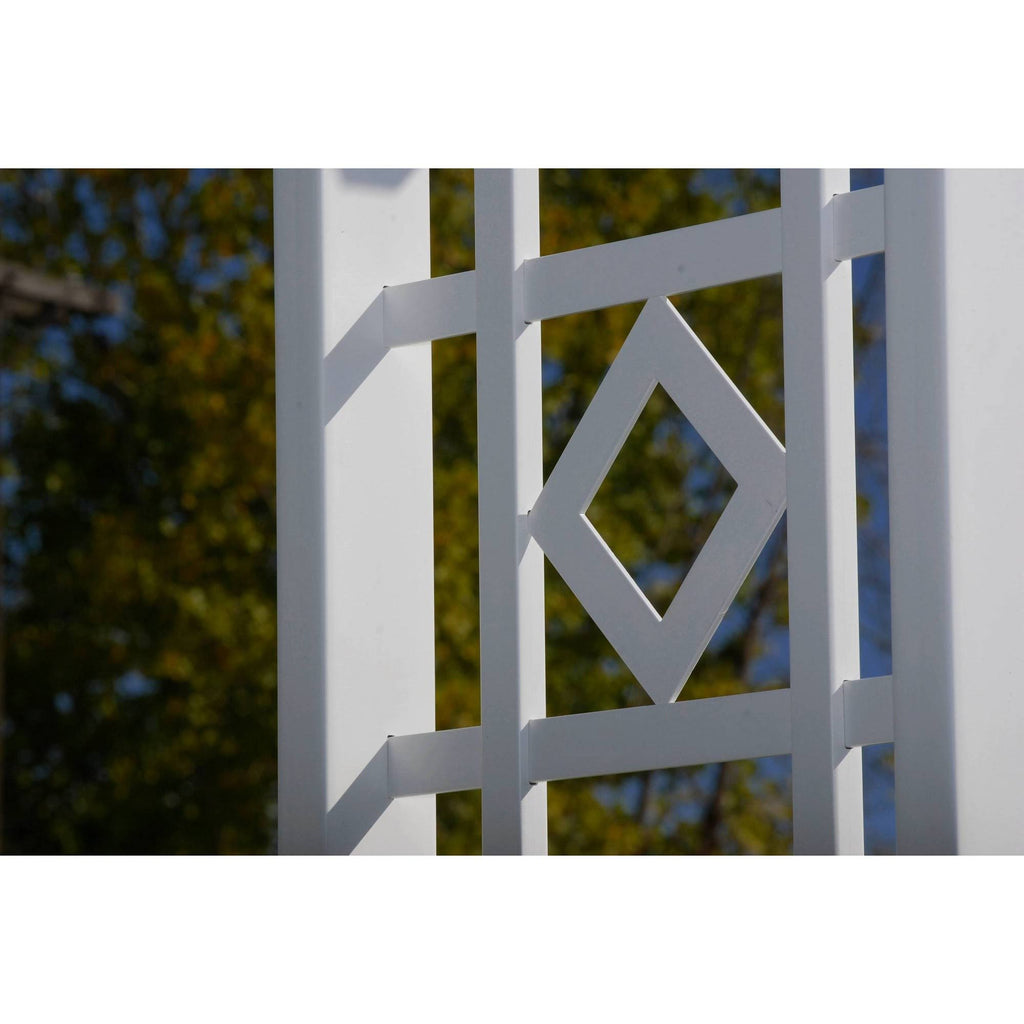 New England Arbors Milan White Vinyl Trellis