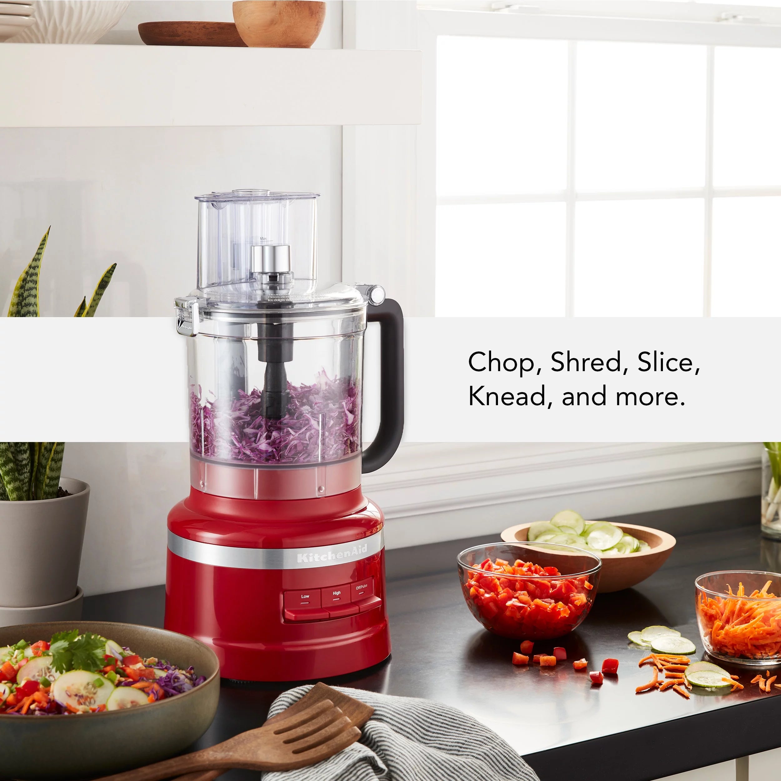 KitchenAid 13-Cup Food Processor, Empire Red, KFP1318