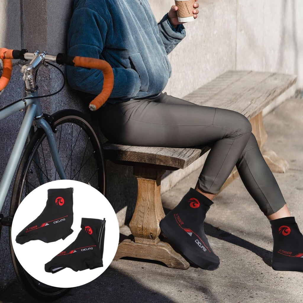 INOOMP 1 Pair Reflective Overshoes Biking Gear Cycling Overshoes MTB Overshoes Outdoor Footwear Mountain Bike Overshoes Cycling Shoe Guard Cycling Shoe Covers Dessert Spring and Summer