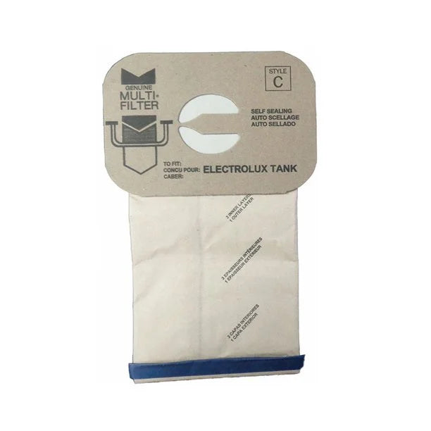 Electrolux Canister Vacuum Cleaner DVC Style-C, 4-Ply Premium Filtration Paper Bags 25Pk
