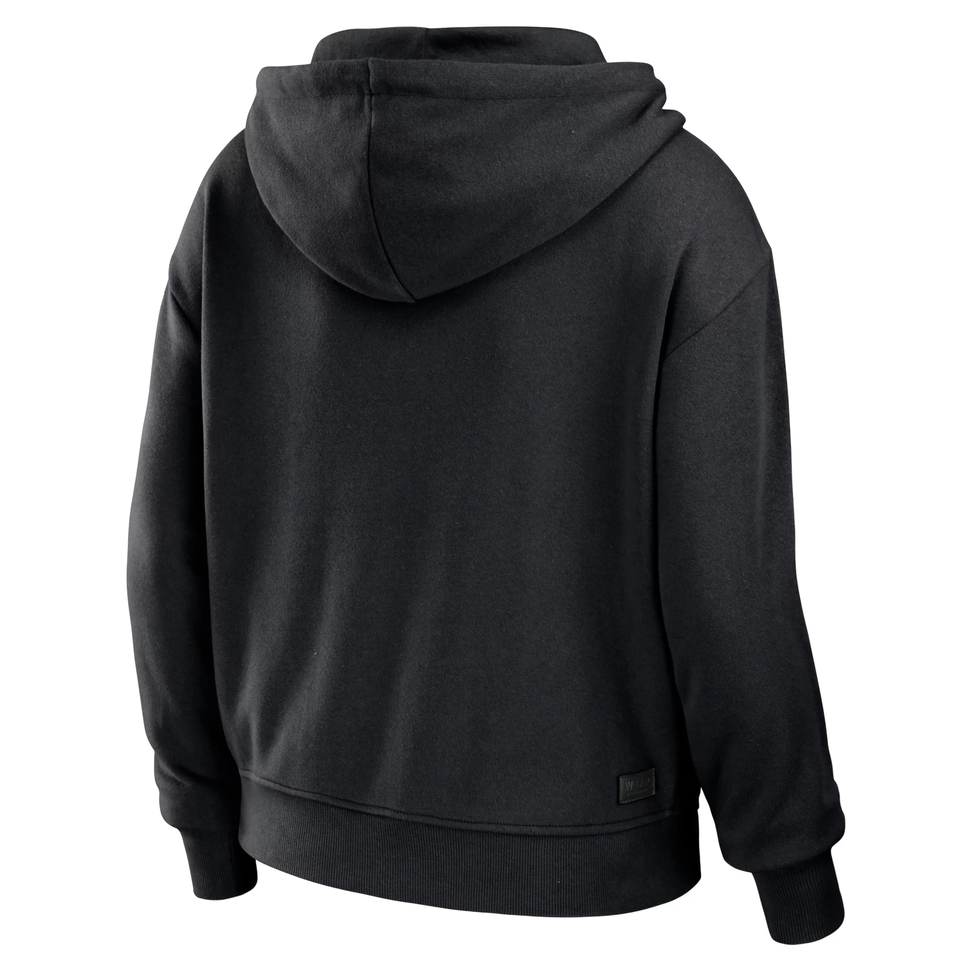 Women's WEAR by Erin Andrews Black/White New Orleans Saints Color Block Light Weight Modest Crop Full-Zip Hoodie