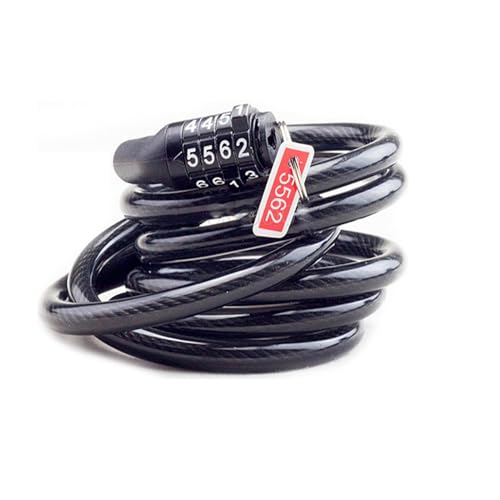 Bike Cable Resettable Combination Lock Duty Anti Theft Bicycle Cable Lock 5 Foot Coiled Cut Resistant Cable with 4 Digit Custom Combination for Bicycles Kayaks Boards Gates&Outdoor Gear (05 FT)