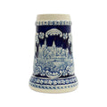 Oktoberfest Haus German Castle Engraved Ceramic Beer Stein - Drinking Beer Stein Mug for Beer Lovers - 0.6 Liter