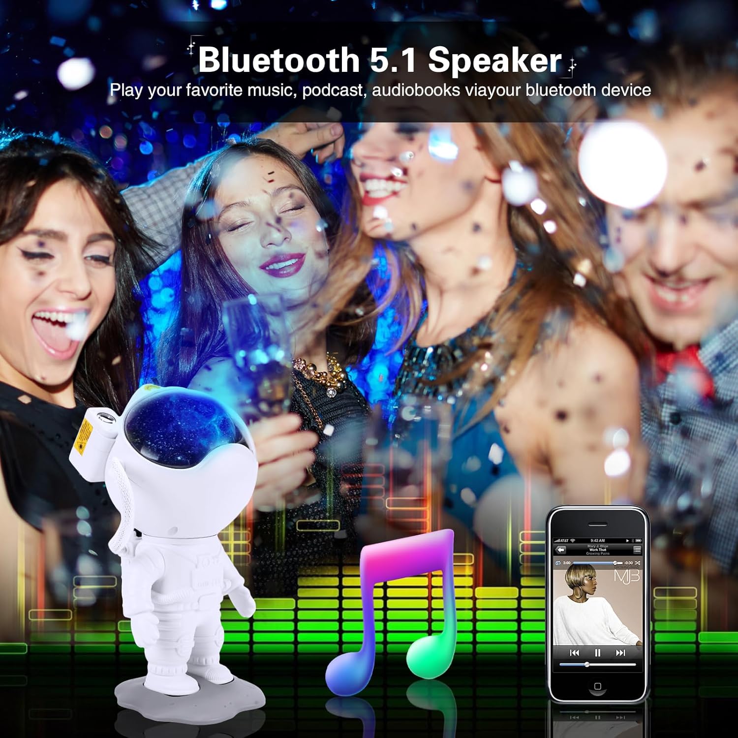 Astronaut Light Projector - Astronaut Starry Nebula Ceiling LED Lamp with Timer and Remote, Gift for Kids Adults for Bedroom, Christmas, Birthdays, Valentine's Day etc.