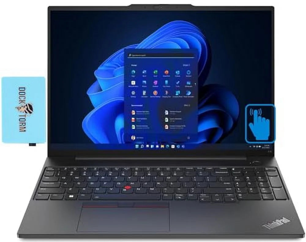 LENOVO Thinkpad E16 Gen 1 16.0" Touchscreen IPS WUXGA Display Laptop (Inteli5-1335U 10-Core, 8GB RAM, 1TB PCIe SSD, Intel UHD, WiFi 6, Backlit KYB, FP Reader, 2 Thunderbolt 4, Win 11 Pro) w/Hub