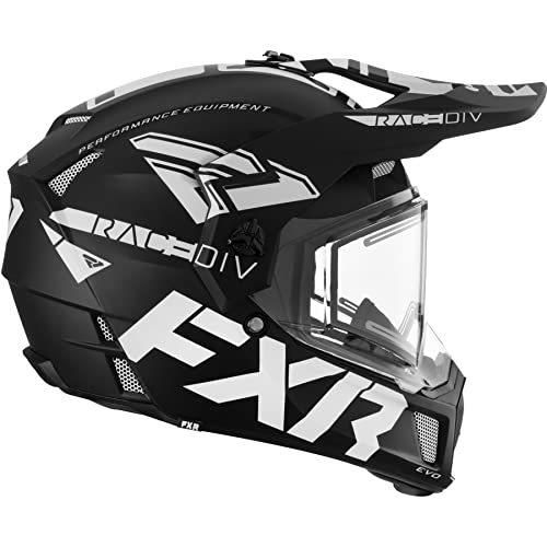 FXR Clutch X Evo Snowmobile Helmet Electric Shield Anti-Fog Breath Box White - FMVSS 218