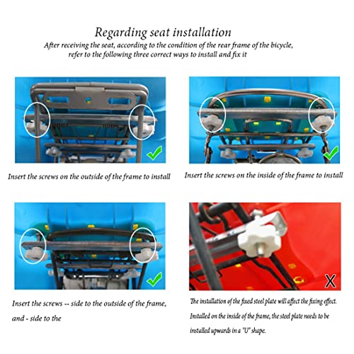 bike attachment for kids on adult bike bike seat for kids kid seat for adult bike Bicycle Child Seat Baby Safety Seat Rear Child Thickened Seat Cushion Chair Stool Big Child Bicycle Rear Seat Frame