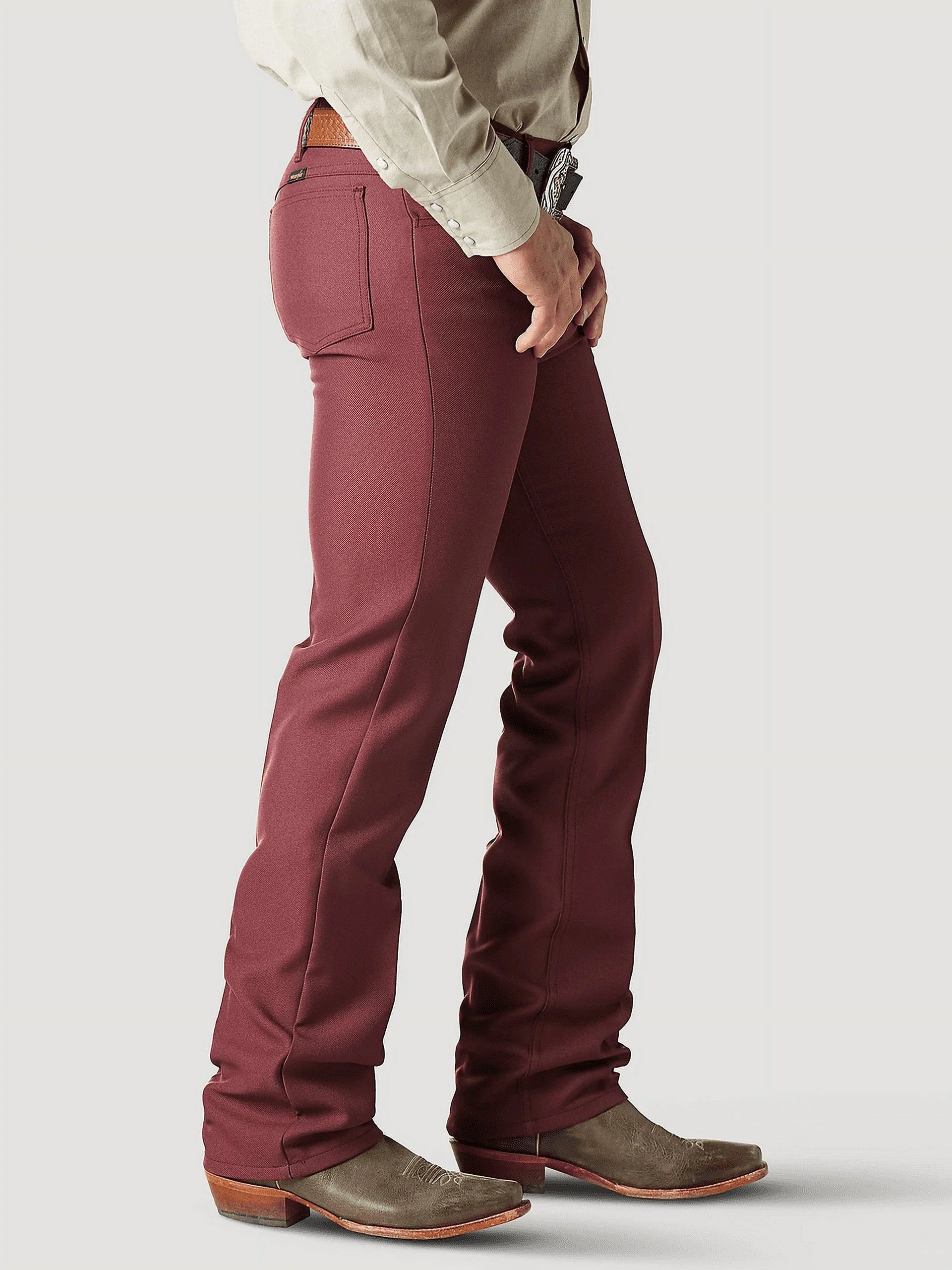 Wrangler Wrancher Polyester Tawny Port - Mens Jeans  - 112336610