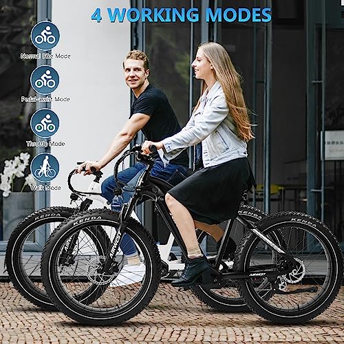 airwest Electric Bike for Adults, UL 2849 Certified, 1000W BAFANG Motor EBike, 48V 15Ah LG Battery 26" x4.0 Fat Tire Electric Bicycle 28MPH 50Miles Mountain Electric Bike, Hydraulic Disc Brakes