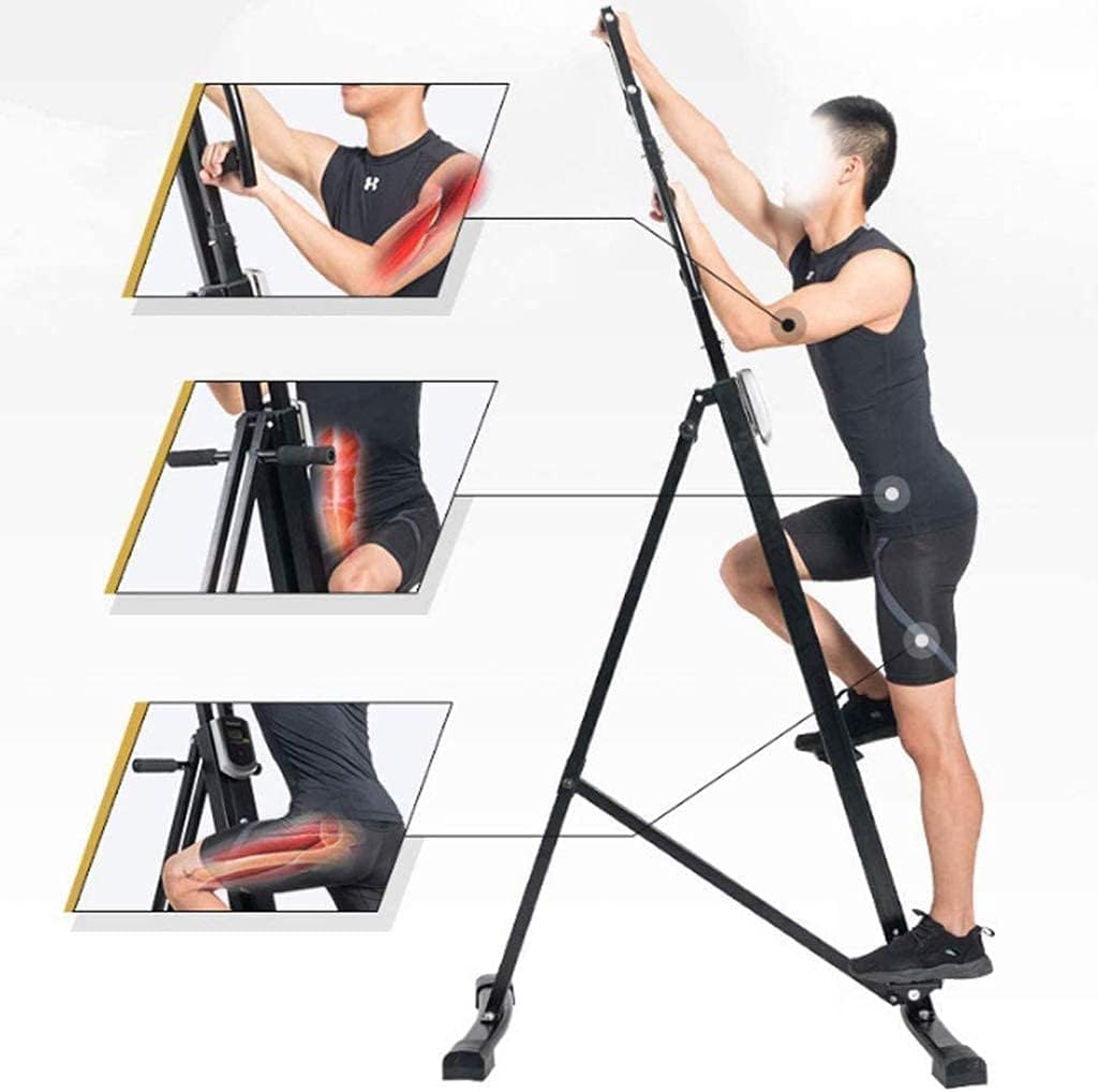 Stepper Vertical Climber, Climbing Machine Home Gyms Fitness Equipment - Pedal Machine Adjustable Height Anti-Slip Desig with Monitor Efficency