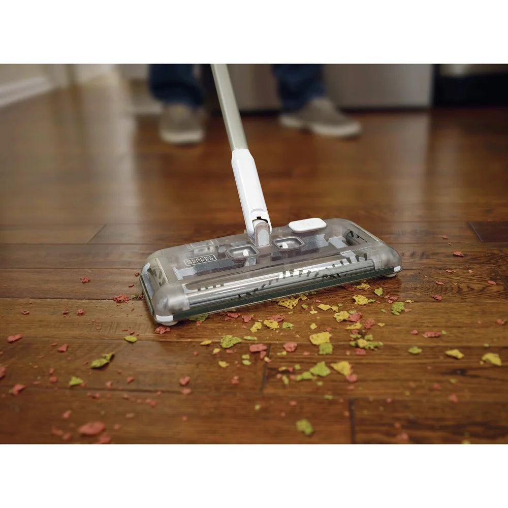 BLACK+DECKER Lithium Powered Floor Sweeper, White HFS115J10