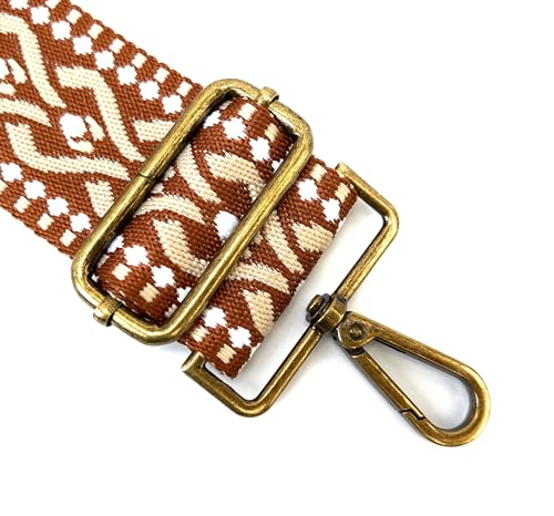 VersaKits Purse Strap Replacement Crossbody 2'' Wide Adjustable Shoulder Strap Guitar Style Ethnic Jacquard Weave