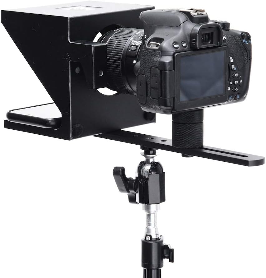 Little Prompter, The Original Compact Personal Teleprompter for Video Production. No Studio Required. Perfect for DSLRs, Webcams, and Built-in Laptop Cameras. Use with iOS or Android.
