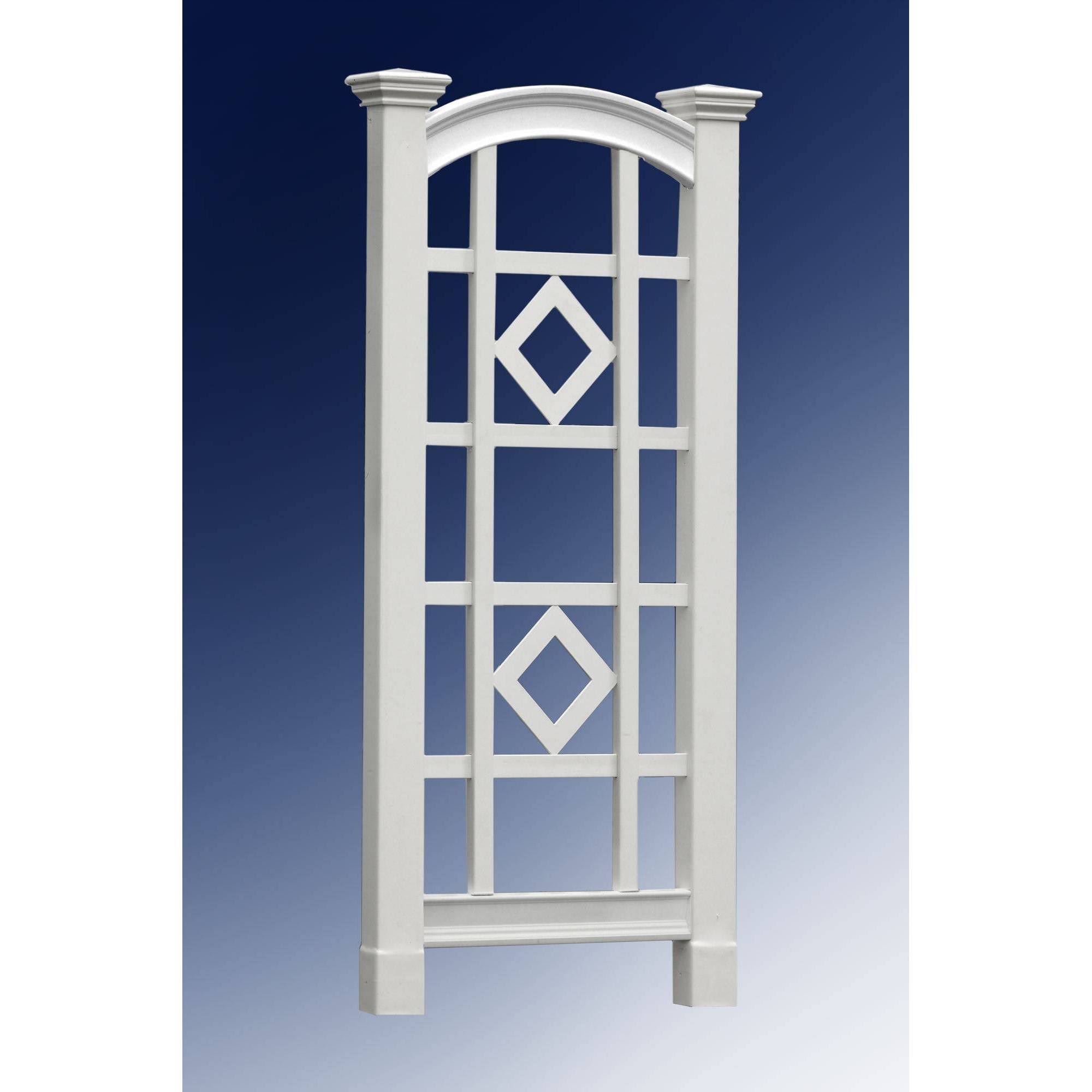 New England Arbors Milan White Vinyl Trellis