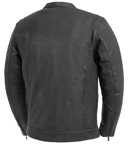 First Mfg Co - Raider - Men's Motorcycle Biker Riding Leather Jacket