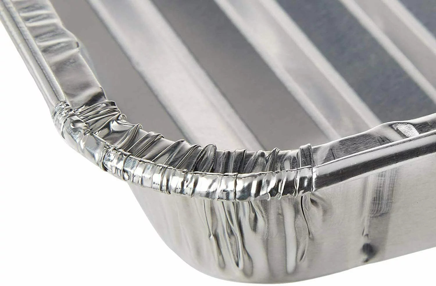 Small Disposable 8.75" x 6.25" Aluminum Broiler Pan - 50 PACK