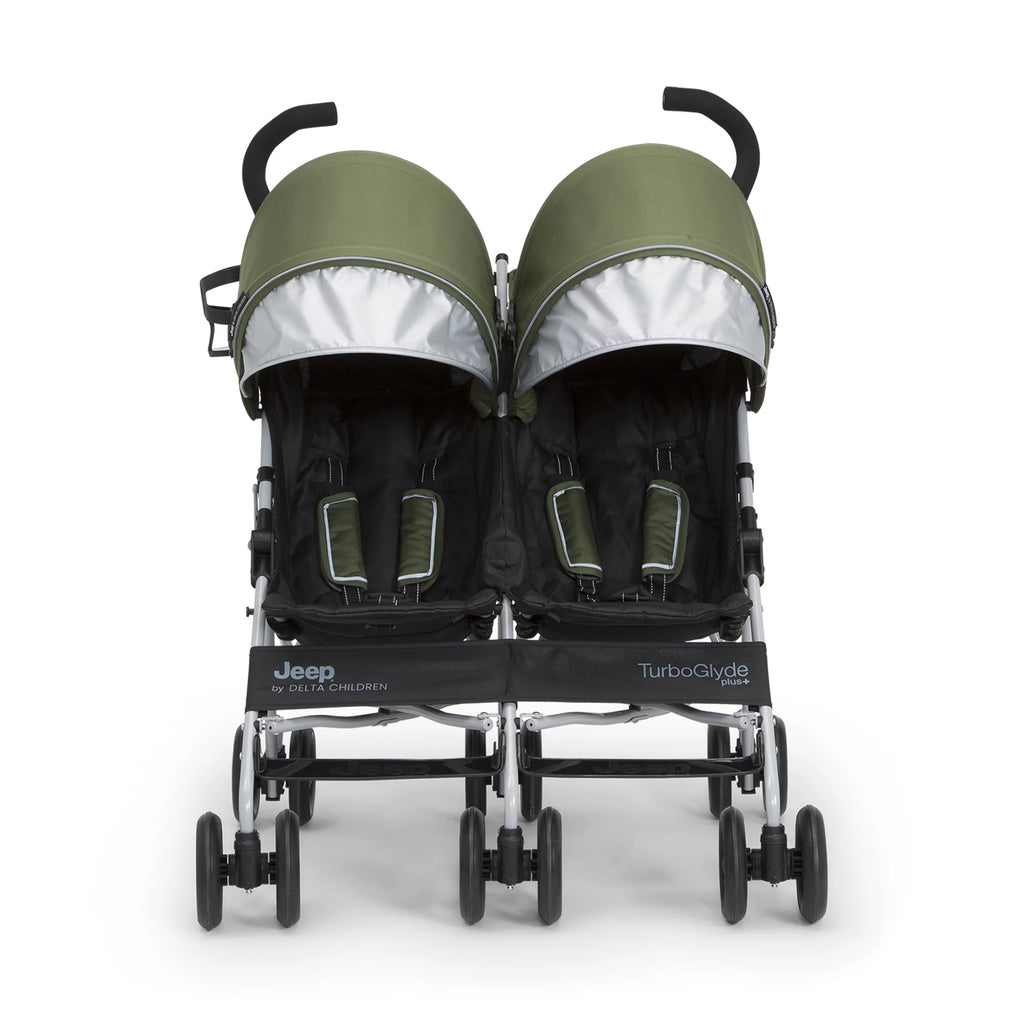 Jeep TurboGlyde Plus Side by Side Double by Delta Children, Olive Green