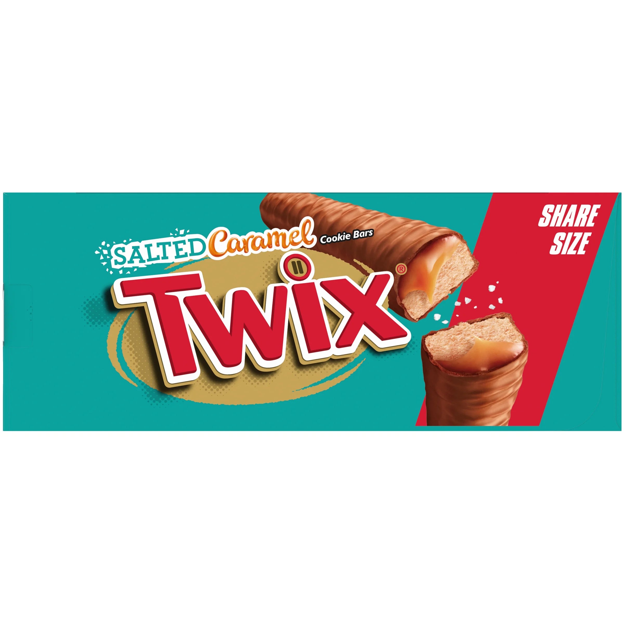 Mars Twix Salted Caramel Chocolate Cookie Bars, 2.8 Ounce Share Size Pack - 20 Count Display Box