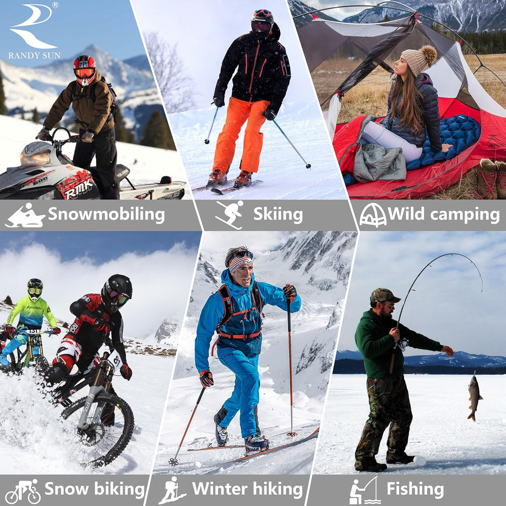 RANDY SUN Waterproof Breathable Socks, [SGS Certified] Unisex Novelty Skiing Trekking Hiking Wading Trail Socks 1 Pair