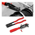 Dickno 2 PCS CV Joint Boot Clamp Pliers, Heavy Duty Automotive Clamp Pliers Kit with CV Boot Clamps, Universal Ear CV Axle Boot Clamp Pliers, Vehicle Repair Tool for Car ATV UTV